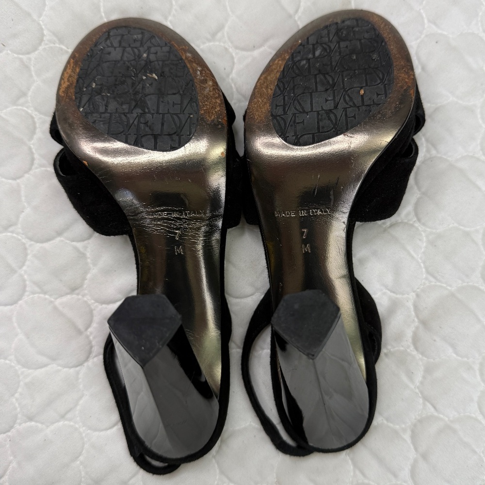 Diane von Furstenberg Suede High Heels Size 7 Made in Italy - Picture 8 of 10